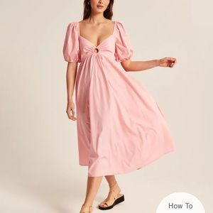Abercrombie pink midi dress size XS